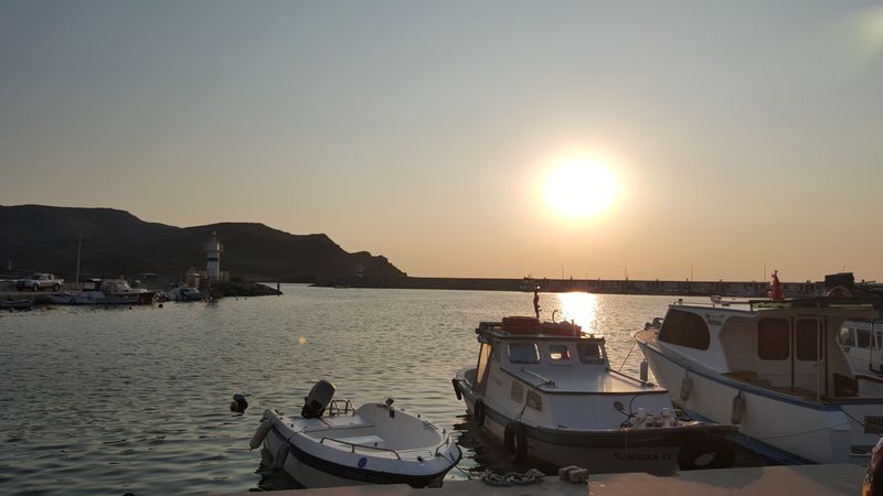The harbour and coastline of Kaleköy on Gökçeada.