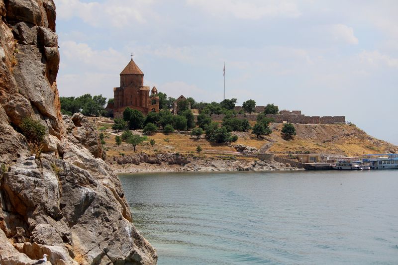 Akdamar Island and the Church of the Holy Cross on Lake Van.